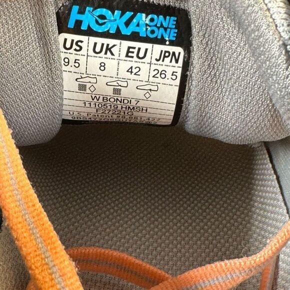 HOKA ONE ONE BONDI 7 - Women’s Running Shoes - SIZE 9.5 - Picture 9 of 9